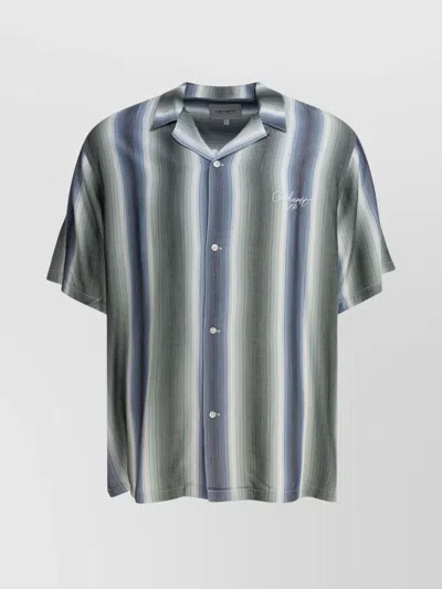 Carhartt Short Sleeves Striped Pattern Shirt In Green