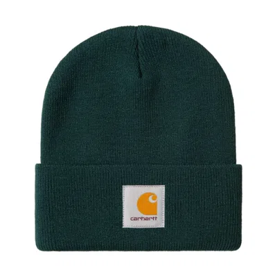Carhartt Short Watch Logo-patch Hat In Green