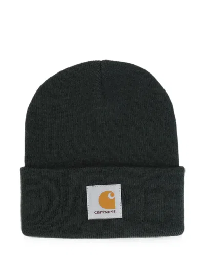 Carhartt Short Watch Hat Beanie Turn Up Cuff In Black