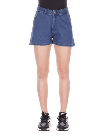 Carhartt Shorts In Blu Stonewashed Blu