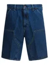 Carhartt Double-knee Denim Shorts In Blue
