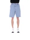 Carhartt Wip Denim Cargo Shorts In Denim Blu E Verdi