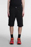 Carhartt Cotton Shorts With Patch Pockets In Black