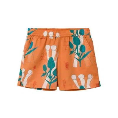 Carhartt Shorts In Tom Król Flowers In Orange