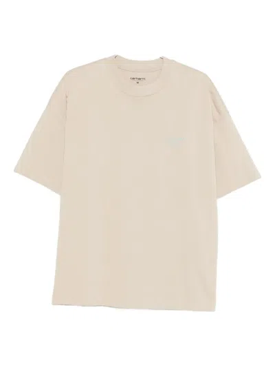 Carhartt Signature Script T-shirt In Neutral