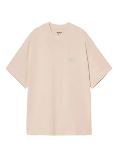 Carhartt Signature Script T-shirt In Neutral