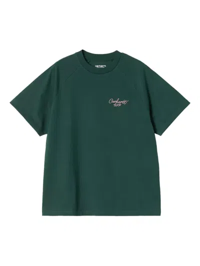 Carhartt Signature T-shirt In Green