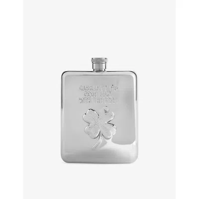 Carhartt Silver Clover Stainless-steel Flask In Transparent