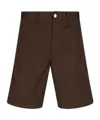 Carhartt Twill Short With Pockets And Loops In Brown