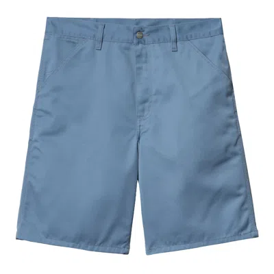 Carhartt Simple Logo Shorts In Blue