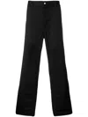 Carhartt Logo Patch Wide-leg Trousers In Black