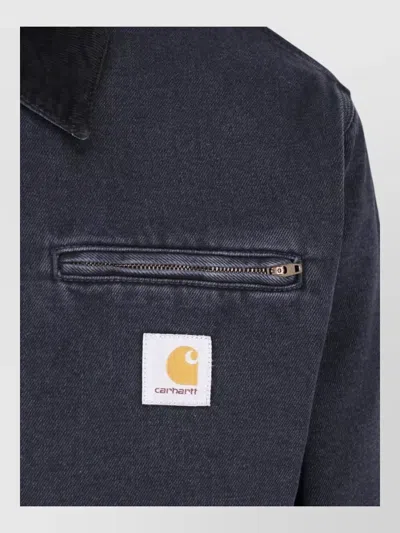 Carhartt Single Breasted Coat In Blue