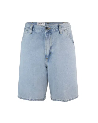 Carhartt Bermuda Single Knee In Denim Blue In 01a3