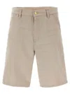 Carhartt Beige Single Knee Bermuda Shorts In Gray
