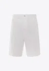 Carhartt Wip  Single Knee Off-white Bermuda Shorts In White