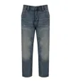 Carhartt Wip Single Knee Blue Worn Washed Jeans In Blue