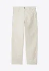 Carhartt Single Knee Pant Sonyc Silver In Cotton In White
