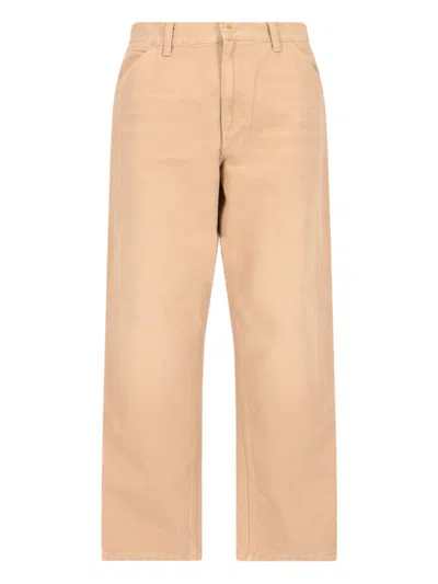 Carhartt 'single Knee' Carpenter Pants In Beige