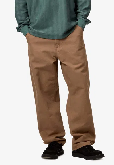 Carhartt Single Knee Chino Pants In Brown