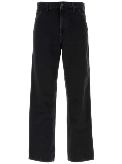 Carhartt Single-knee Cotton Jeans In Black