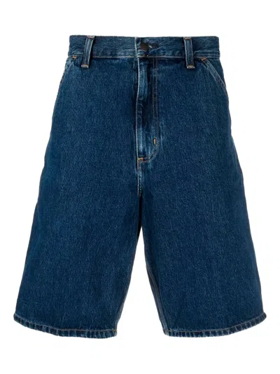 Carhartt Single Knee Short Blue In Blue Stone Washed