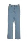 Carhartt Logo-patch Cargo-pocket Jeans In Blue