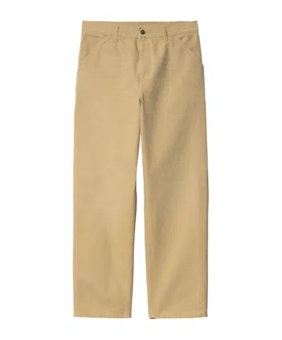 Carhartt Single Knee Mid-rise Straight-leg Trousers In Nude