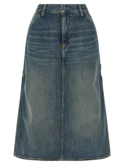 Carhartt Single Knee Midi Skirt In Blue