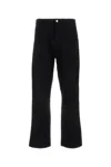 Carhartt Single Knee Straight-leg Organic Cotton-canvas Trousers In Black