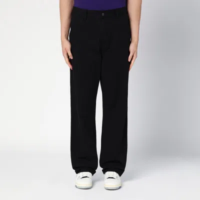 Carhartt Single Knee Pant Black In Cotton In Black Rinsed