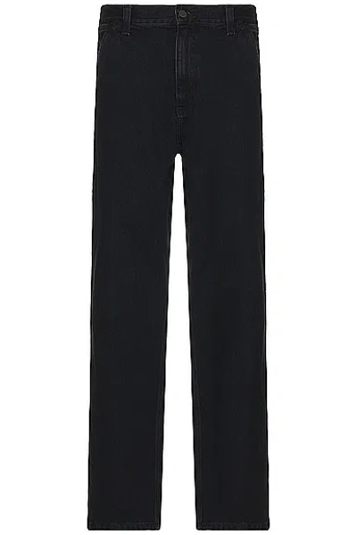 Carhartt Single Knee Pant In Black Stone Washed