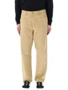 Carhartt Og Single Knee Printed Straight-leg Organic Cotton-canvas Trousers In Bourbon Aged Canvas