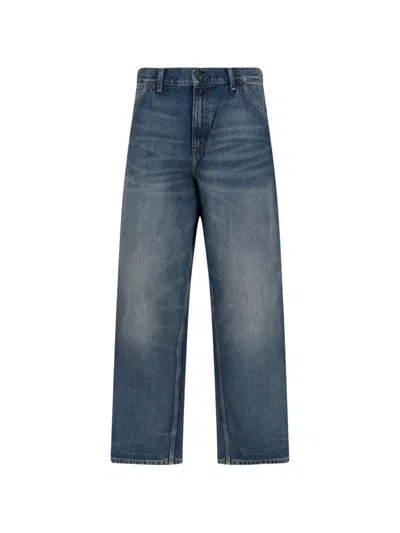 Carhartt Single Knee Pant Faded-effect Jeans In Blue