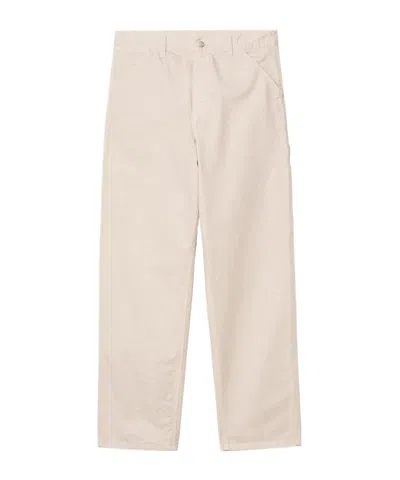 Carhartt Wip Single Knee Pants In Neutral