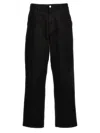 Carhartt Single Knee Straight-leg Trousers In Black