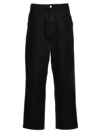 Carhartt Straight Leg Trousers Knee Patch In Black