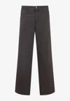 Carhartt Wip Relaxed Fit Organic Cotton Trousers In Gray