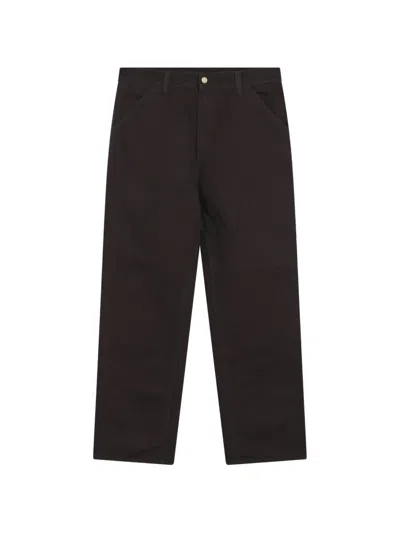 Carhartt Single Knee Canvas Pants In Brown