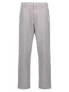 Carhartt Trousers With Knee Patch And Pockets In Gray