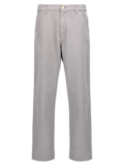 Carhartt Trousers With Knee Patch And Pockets In Gray