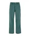 Carhartt Mens Silver Pine Brandon Wide-leg Relaxed-fit Denim Jeans In Green