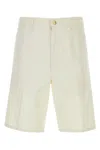Carhartt Wip  Single Knee Off-white Bermuda Shorts