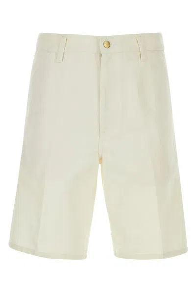CARHARTT CARHARTT WIP WHITE COTTON SINGLE KNEE SHORT