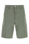 Carhartt Double Knee Bermuda And Short Green In Blackblack