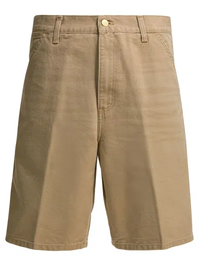 Carhartt Utility Shorts Single Knee Multiple Pockets In Brown