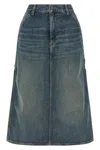 Carhartt Contrast-stitching Denim Skirt In Blue