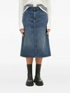 Carhartt Knee Length Skirt Pockets Belt Loops In Blue