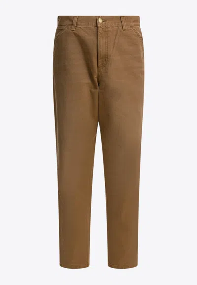 Carhartt Single Knee Slim Pants In Brown
