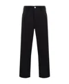 Carhartt Single Knee Straight-leg Trousers In Black