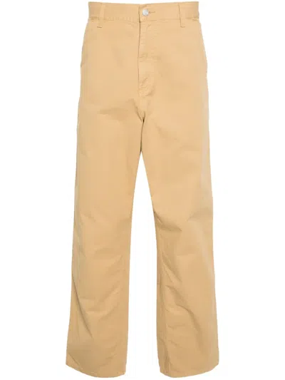 Carhartt Single Knee Straight-leg Trousers In Neutrals